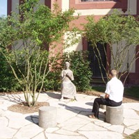 "Christus, sitzend und lehrend" Bronze, lebensgroß - Benediktushof 2010